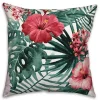 Tropical Flowers Outdoor Pillow