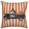 Truck Retro with Stripes Throw Pillow