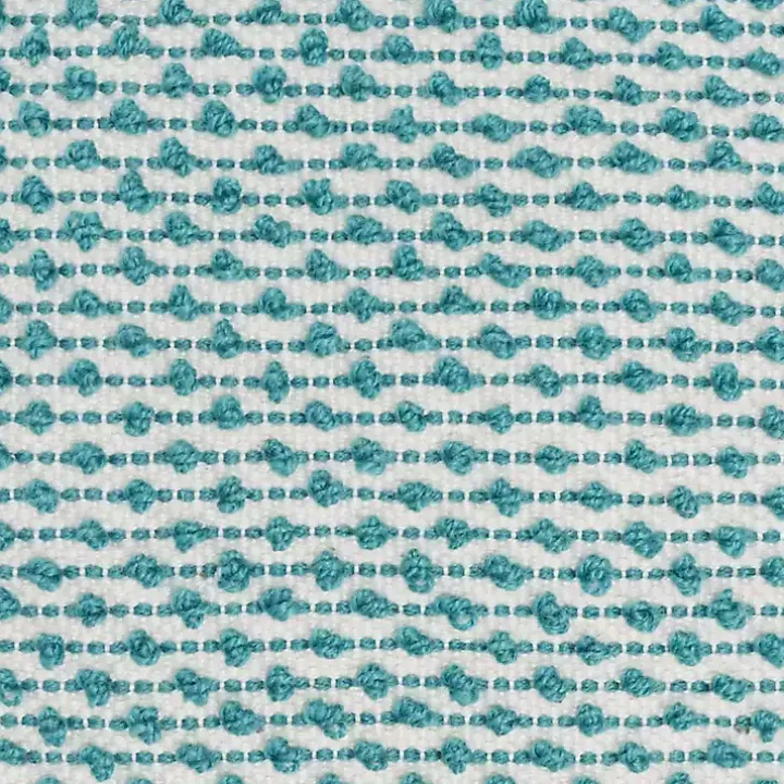 Turquoise Knotted Tassel Outdoor Throw Pillow