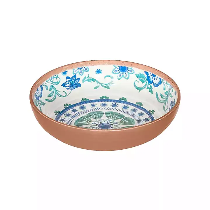Turquoise Melamine Rio Ceral Bowls, Set of 6