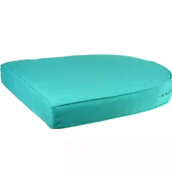 Turquoise Outdoor Wicker Seat Cushion