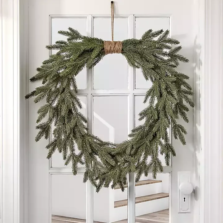 Twine Bound Fir Branch Wreath