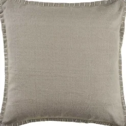 Twine Embroidered Edge Pillow, 24 in.