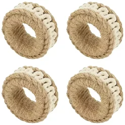 Twisted Rope Napkin Rings, Set of 4