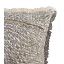 Two-Tone Gray Woven Accent Pillow