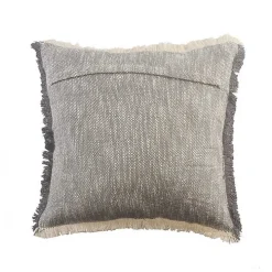 Two-Tone Gray Woven Accent Pillow