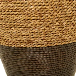 Two-Toned Natural Seagrass Floor Vase, 27 in.