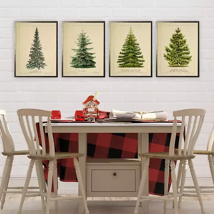 Vintage Fir Tree Framed Art Print