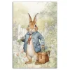 Vintage Garden Bunny Canvas Art Print