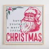 Vintage Merry Little Christmas Wall Plaque