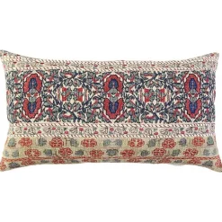 Vintage Prints Cotton Lumbar Pillow