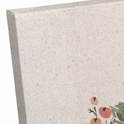 Vintage Santa Wreath Canvas Art Print