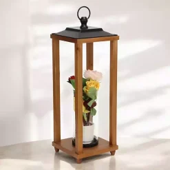 Vivora Wooden Open Lantern, 24 in.