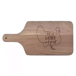 Walnut Wood Let Us Gather & Feast Cutting Board