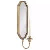 Wardelle Antique Gold Mirrored Taper Candle Sconce