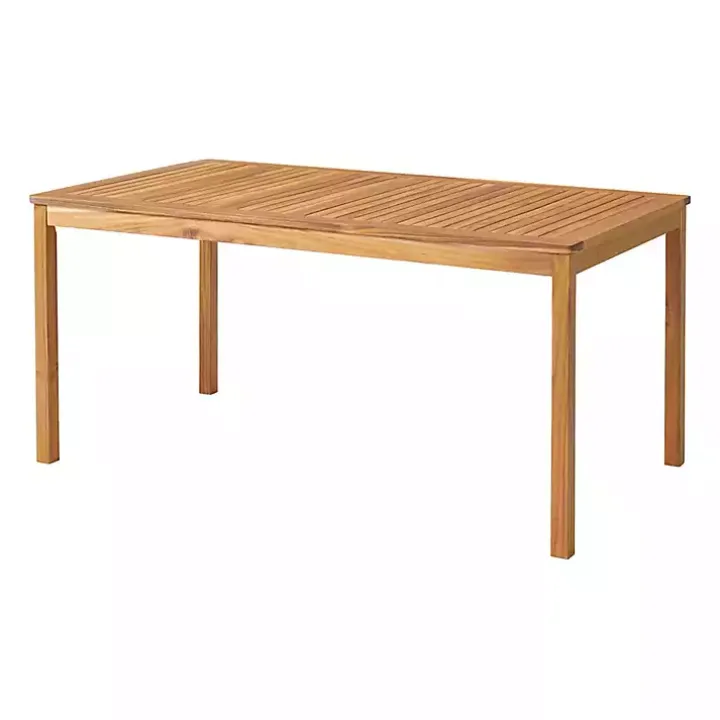 Warm Acacia Wood Slatted 5-pc. Outdoor Dining Set