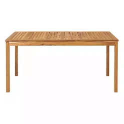 Warm Acacia Wood Slatted 5-pc. Outdoor Dining Set