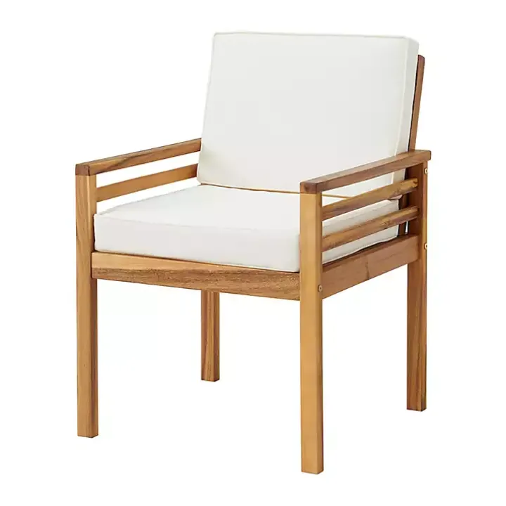 Warm Acacia Wood Slatted 5-pc. Outdoor Dining Set