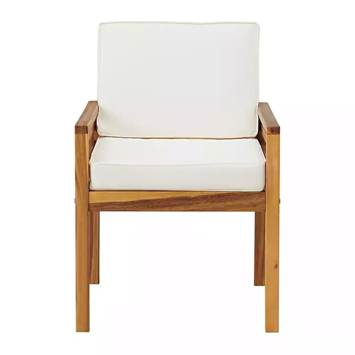 Warm Acacia Wood Slatted 5-pc. Outdoor Dining Set