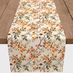 Watercolor Autumn Botanicals Table Runner, 72 in.