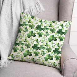 Watercolor Clovers Indoor/Outdoor Pillow