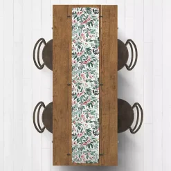 Watercolor Holly Table Runner, 72 in.