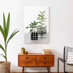 Watercolor Plaid Vase Canvas Art Print, 20x30 in.