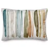 Watercolor Stripes Transitional Accent Pillow