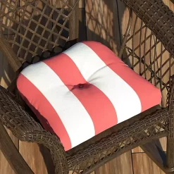 Watermelon Awning Stripe Outdoor Chair Cushion