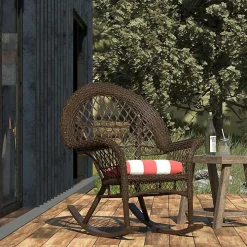 Watermelon Awning Stripe Outdoor Chair Cushion