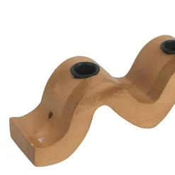 Wavy Wood Taper Candle Runner