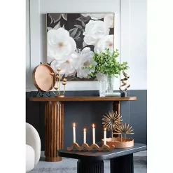 Wavy Wood Taper Candle Runner