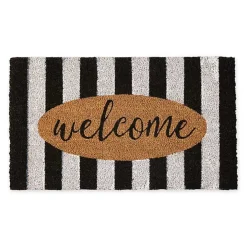 Welcome Cabana Stripe Coir Doormat