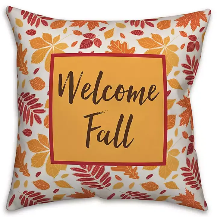 Welcome Fall Double Sided Outdoor Pillow