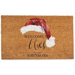 Welcome My Elves Personalized Door Mat
