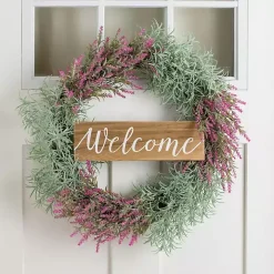 Welcome Pink Lavender Wreath