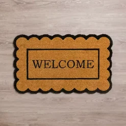 Welcome Scalloped Edge Doormat