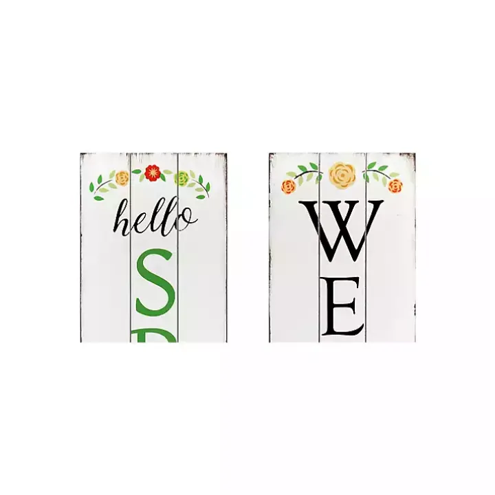 Welcome Spring Double Sided Porch Sign