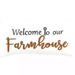Welcome to Our Farmhouse Lumbar Pillow