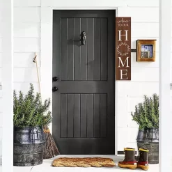 Welcome to Our Home Wreath Two-Sided Porch Board