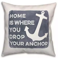 Where You Drop Your Anchor Outdoor Throw Pillow