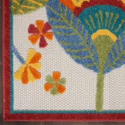 Whimsical Flowers Outdoor Area Rug, 6x9