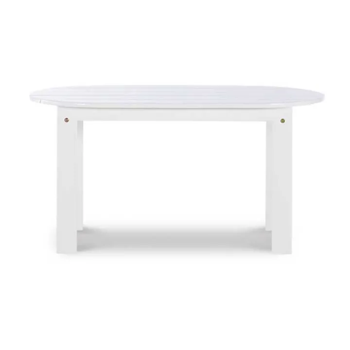 White Acacia Wood Oval Adirondack Coffee Table
