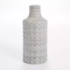 White and Blue Starburst Porcelain Vase