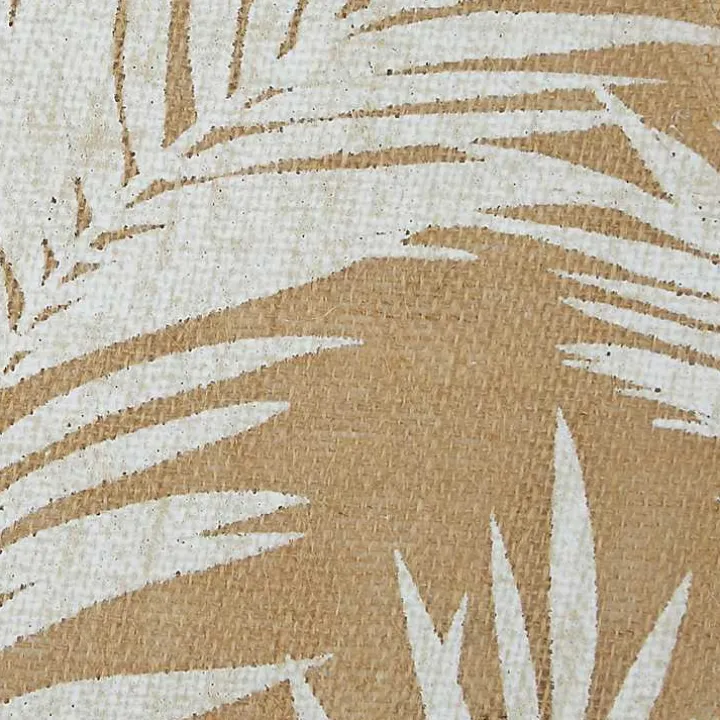 White and Natural Fern Round Placemats, Set of 6