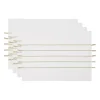White and Stone Striped Placemats, Set of 4