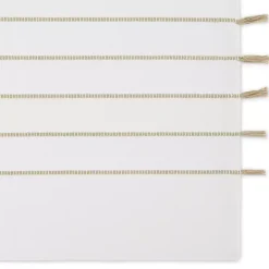 White and Stone Striped Placemats, Set of 4