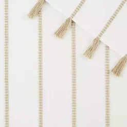 White and Stone Striped Placemats, Set of 4