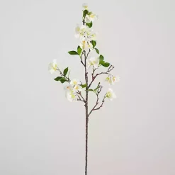 White Blossom Flower Stems, Set of 3