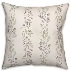 White Botanical Vines Pillow